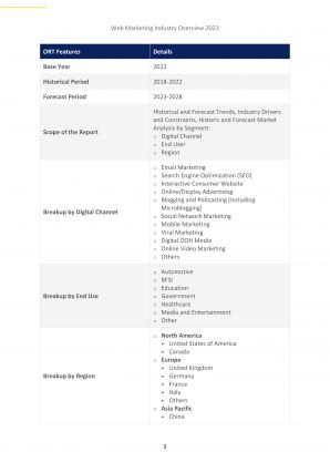 Web Marketing Industry Report 2023 Pdf Word Document IR V Pre-designed Editable