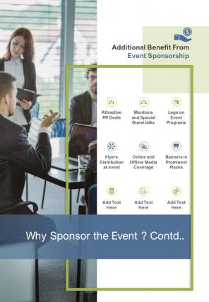 Why Sponsor The Event Sponsorship Proposal One Pager Sample Example Document