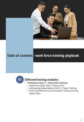 Workforce Training Playbook Report Sample Example Document