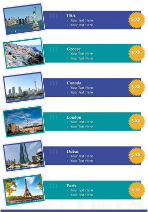 World travel agency four page brochure template