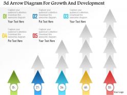 0115 3d Arrow Diagram For Growth And Development Powerpoint Template