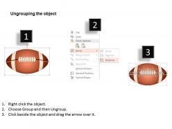 0115 3d brown rugby ball for game powerpoint template