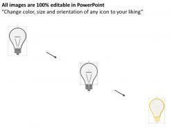 0115 3d bulb with modern infographics for idea generation powerpoint template