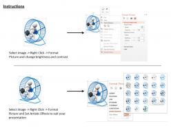 0115 3d business man inside the blue wheel ppt graphics icons