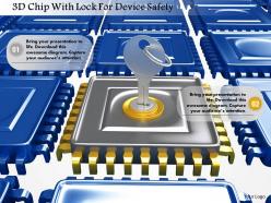 0115 3d chip with lock for device safety image graphics for powerpoint