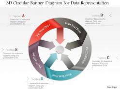 0115 3d circular banner diagram for data representation powerpoint template