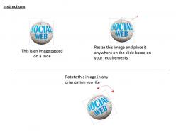 0115 3d globe with social web for data protection concept image graphic for powerpoint