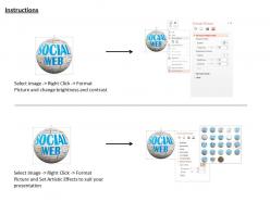0115 3d globe with social web for data protection concept image graphic for powerpoint