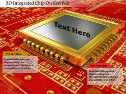 0115 3d integrated chip on red pcb image graphics for powerpoint