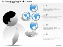 0115 3d man juggling with globes powerpoint template