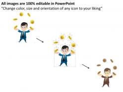 0115 3d man juggling with gold coins powerpoint template