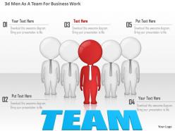 0115 3d men as a team for business work powerpoint template