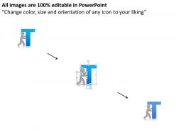 0115 3d men lifting team text shows teamwork powerpoint template