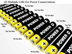 0115 3d Multiple Cells For Power Conservations Image Graphic For Powerpoint