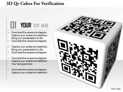 0115 3d qr cubes for verification image graphics for powerpoint