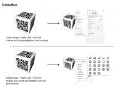 0115 3d qr cubes for verification image graphics for powerpoint
