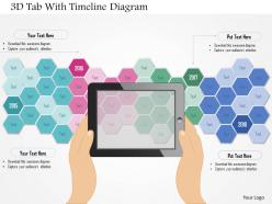 0115 3d tab with timeline diagram powerpoint template