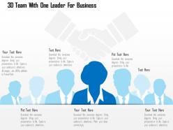 0115 3d team with one leader for business powerpoint template
