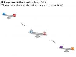 0115 balancing scale with two dices for opposite choices powerpoint template