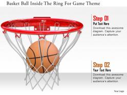 0115 basket ball inside the ring for game theme image graphics for powerpoint