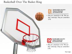 0115 basketball over the basket ring image graphics for powerpoint