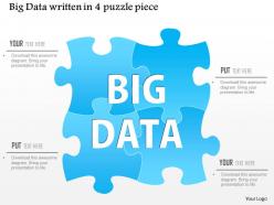 0115 big data written in a 4 puzzle piece ppt slide