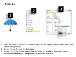 0115 blue umbrella with kaizen practice powerpoint template