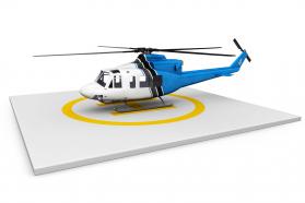 0115 chopper on landing position stock photo