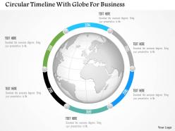 0115 circular timeline with globe for business powerpoint template