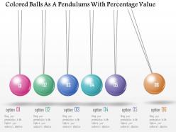 0115 Colored Balls As A Pendulum With Percentage Value Powerpoint Template