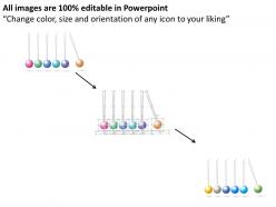 0115 colored balls as a pendulum with percentage value powerpoint template