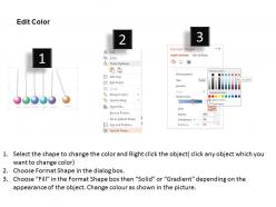 0115 colored balls as a pendulum with percentage value powerpoint template