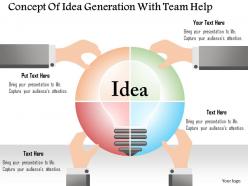 0115 concept of idea generation with team help powerpoint template