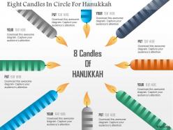 0115 eight candles in circle for hanukkah powerpoint template