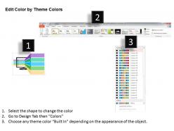 0115 five staged colored text boxes on screen powerpoint template