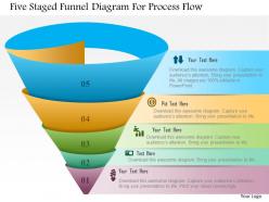 0115 five staged funnel diagram for process flow powerpoint template