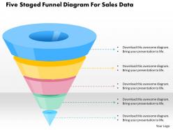 0115 five staged funnel diagram for sales data powerpoint template