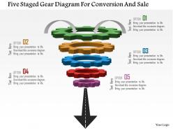 0115 five staged gear diagram for conversion and sale powerpoint template