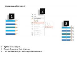 0115 five staged pencil diagram for process flow powerpoint template