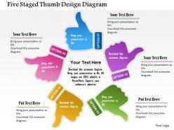 0115 five staged thumb design diagram powerpoint template