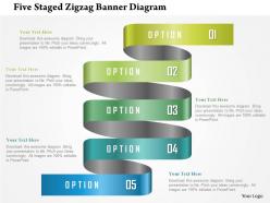 0115 five staged zigzag banner diagram powerpoint template