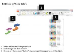 0115 four colored foot prints text boxes powerpoint template
