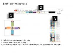 0115 four pencils facing each other with text boxes powerpoint template