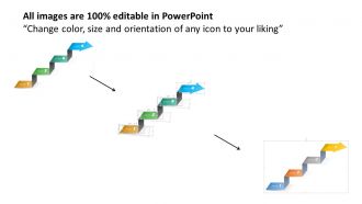 0115 four staged arrow stair diagram for growth powerpoint template