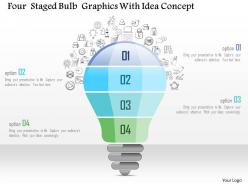0115 four staged bulb graphics with idea concept powerpoint template