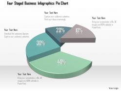 0115 four staged business infographics pie chart powerpoint template