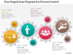 0115 four staged gear diagram for process control powerpoint template