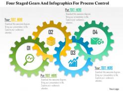 0115 four staged gears and infographics for process control powerpoint template