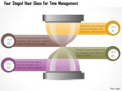 0115 Four Staged Hour Glass For Time Management Powerpoint Template