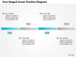 0115 four staged linear timeline diagram powerpoint template